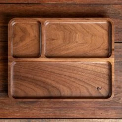 Walnut Wooden Valet 22 Walnut Wooden Valet -Cheap Carving Boards Store Walnut Valet Three Compartment 00004