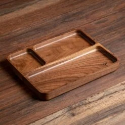Walnut Wooden Valet 23 Walnut Wooden Valet -Cheap Carving Boards Store Walnut Valet Three Compartment 00005