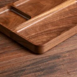 Walnut Wooden Valet 25 Walnut Wooden Valet -Cheap Carving Boards Store Walnut Valet Three Compartment 00008