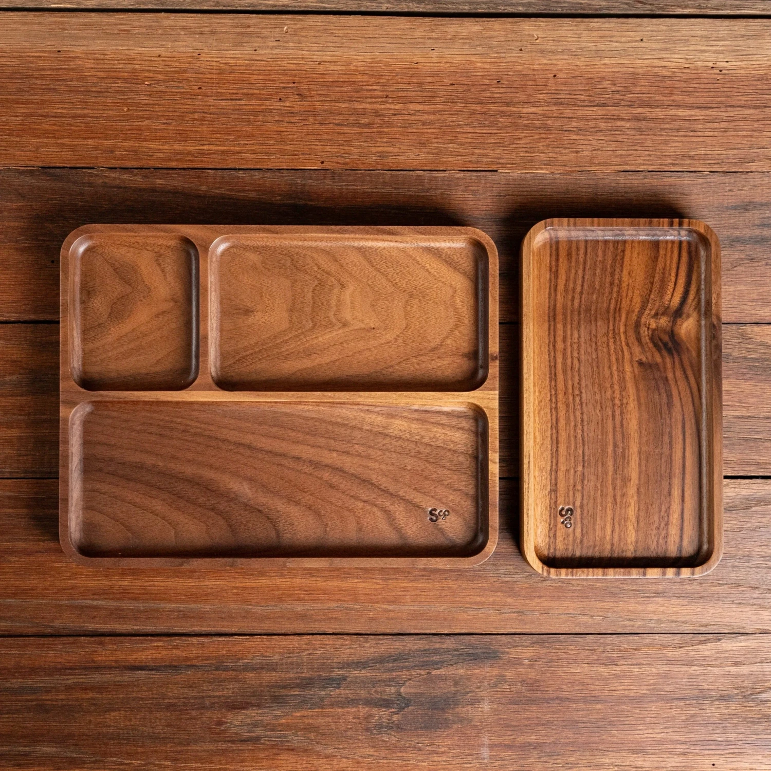 Walnut Wooden Valet 2 Walnut Wooden Valet - Image 2